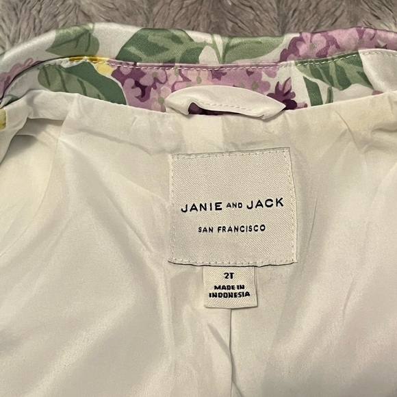 Janie and Jack FLORAL SATEEN PEPLUM JACKET Size 2T - Picture 5 of 6